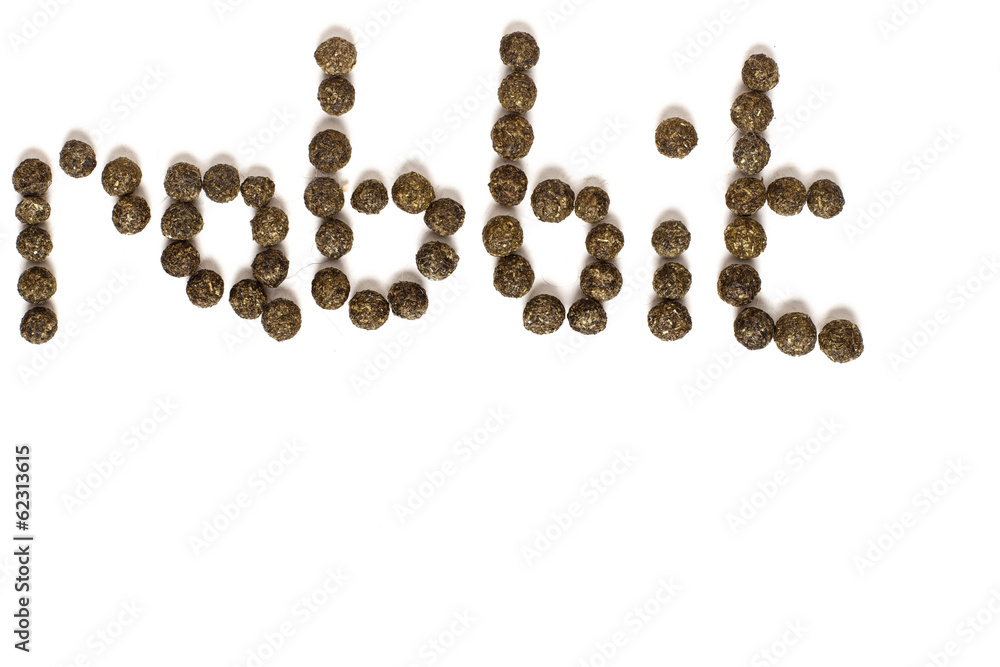 Rabbit spelt with rabbit poo Rabbit spelt with rabbit poo