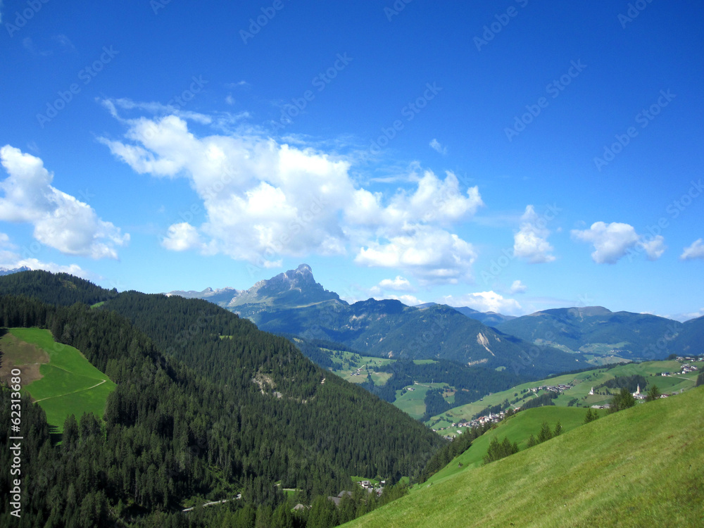 Alm Landschaft im Südtirol Italien Wengen (la Valle)