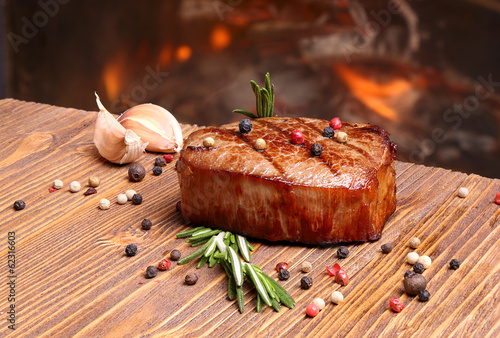 Grilled beef steak