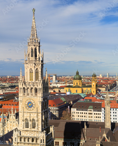 Munich, Gothic City Hall at Marienplatz, Bavaria, Germany