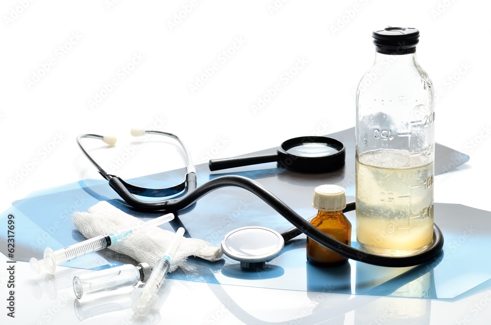 Still life of medical items used by doctors to treat Still life of medical items used by doctors to treat