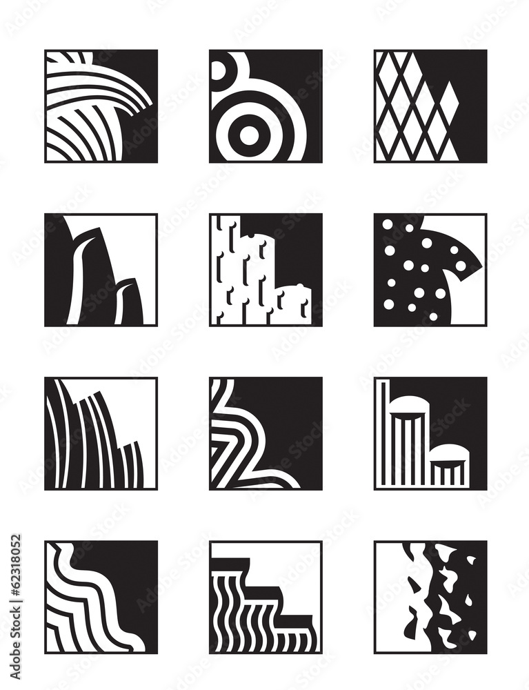Different building surfaces - vector illustration Different building surfaces - vector illustration