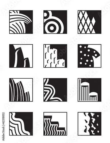 Different building surfaces - vector illustration