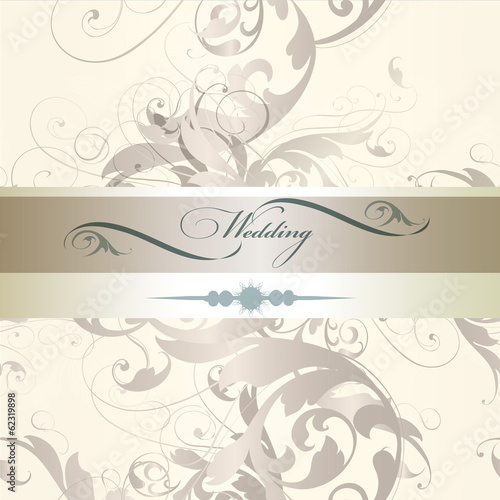 Wedding invitation design  in classic style