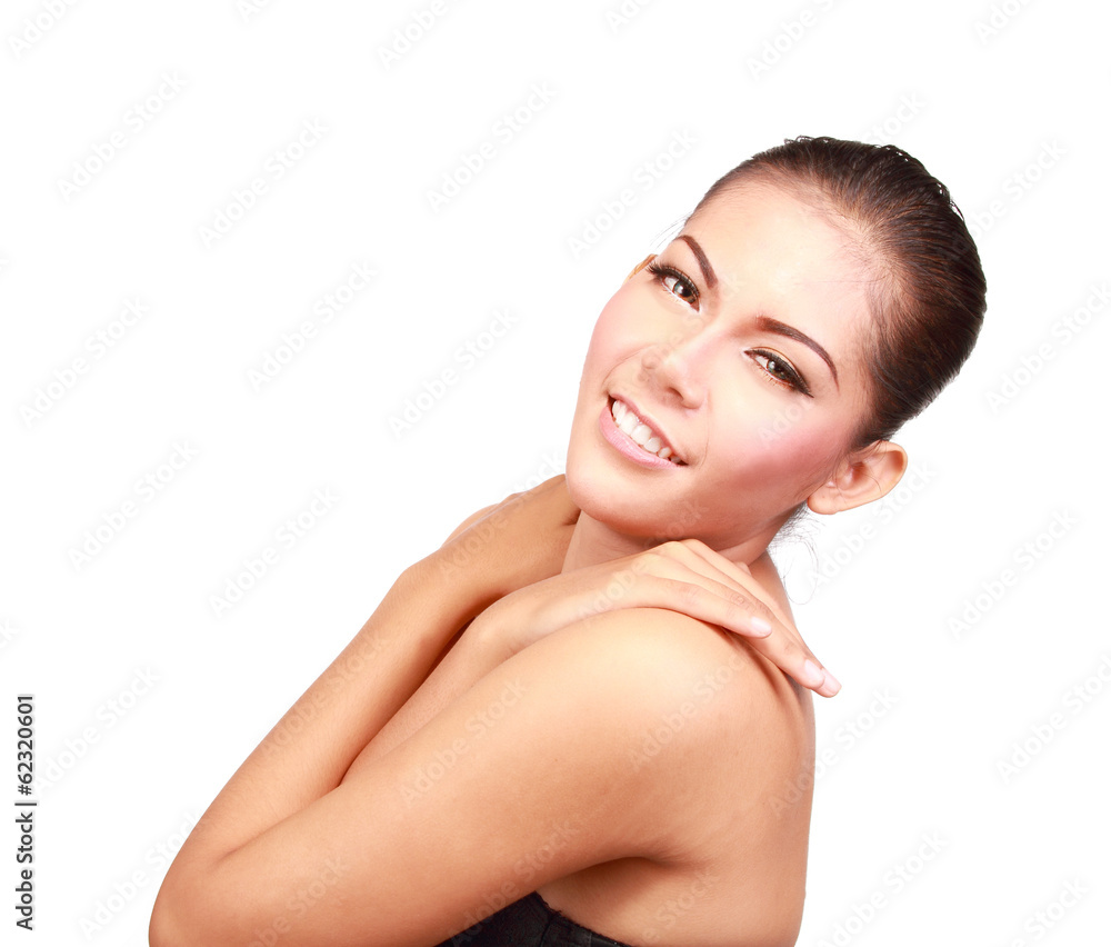 Beautiful Young Woman isolated on White Background Beautiful Young Woman isolated on White Background