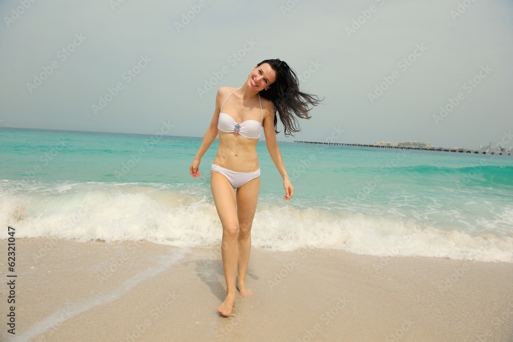 Happy Beautiful Woman Enjoying Summer Vacation