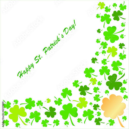 Clovers background on St. Patrick's Day