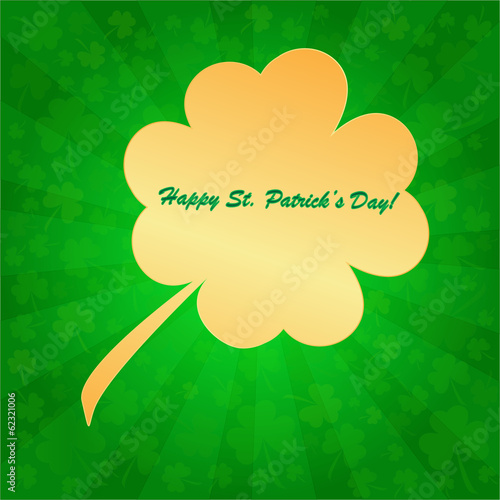 Clovers background on St. Patrick's Day