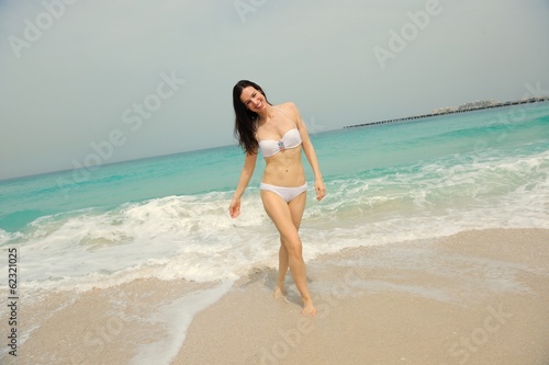 Happy Beautiful Woman Enjoying Summer Vacation