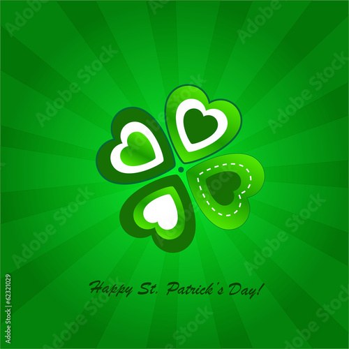 Clovers background on St. Patrick's Day