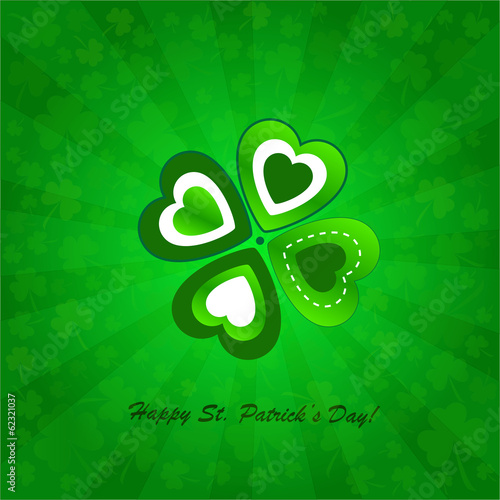Clovers background on St. Patrick's Day