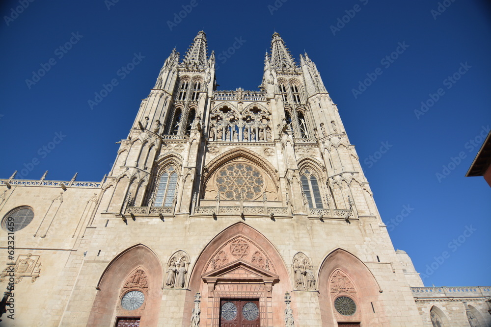 Fachada principal de la catedral gotica de Burgos