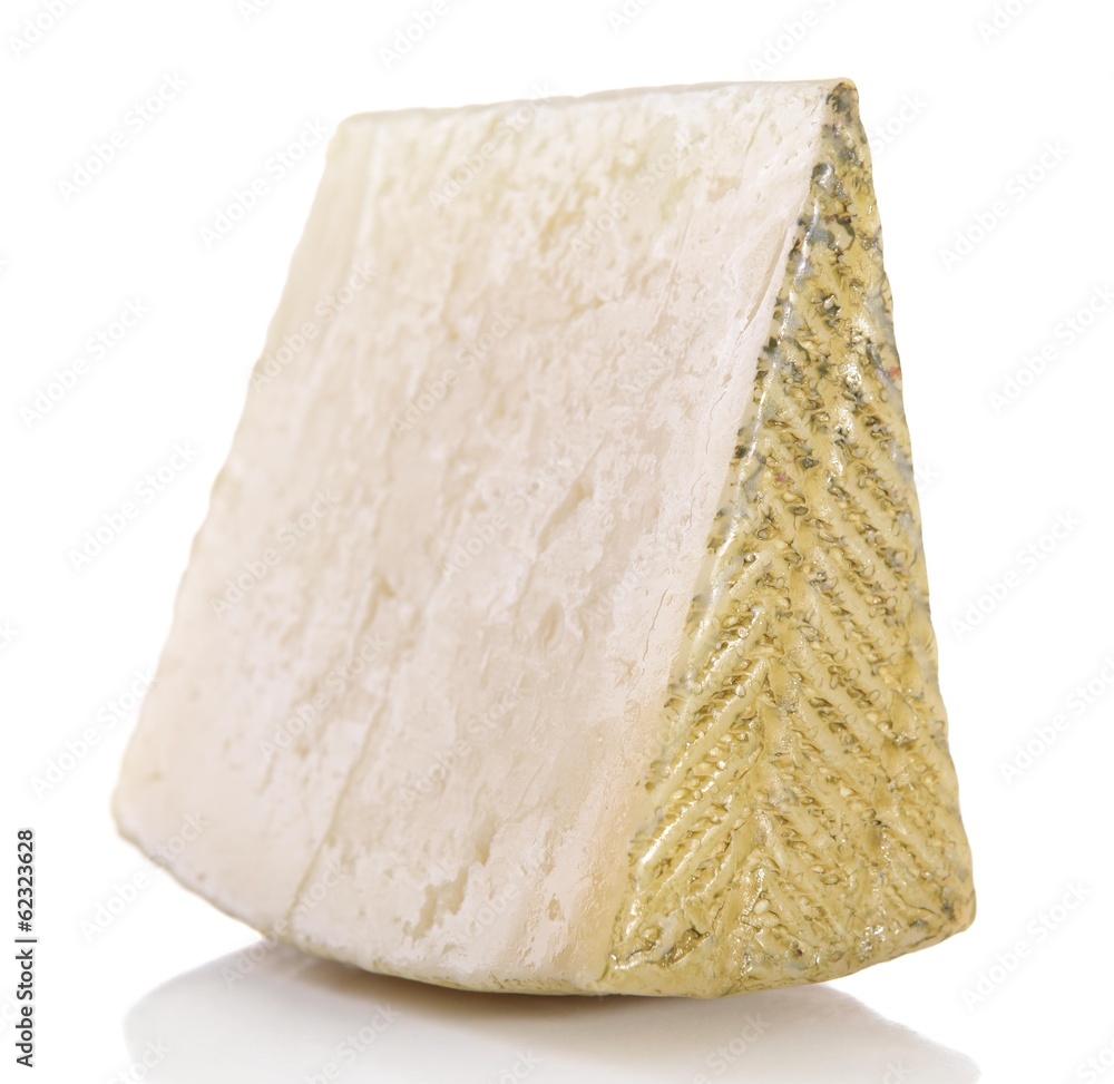 Tasty Italian cheese, isolated on white