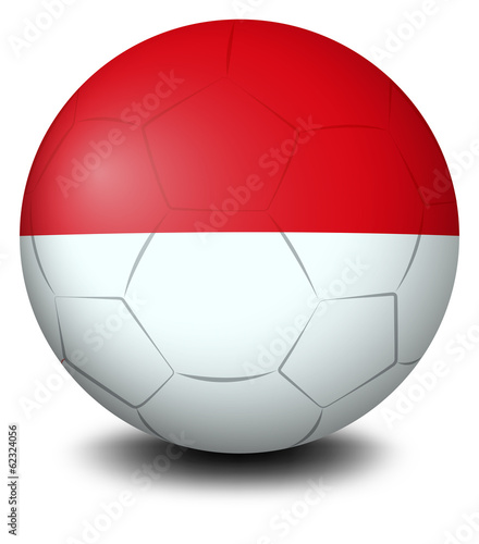 A soccer ball with the Indonesian flag Free Download A soccer ball with the Indonesian flag - GFXLoad