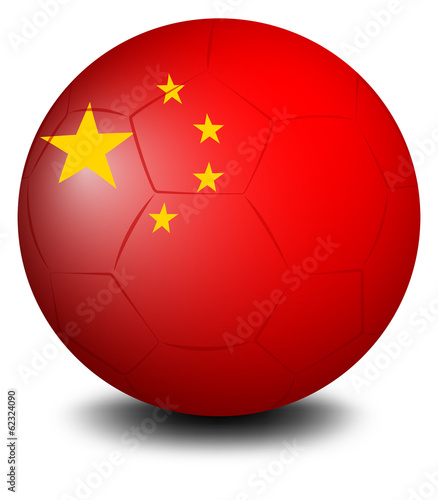 A soccer ball with the flag of Turkey