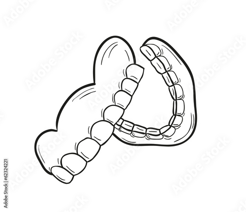 sketch of the denture