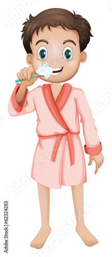 A man brushing his teeth