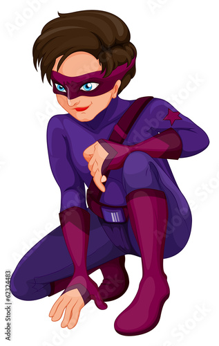A smiling superhero