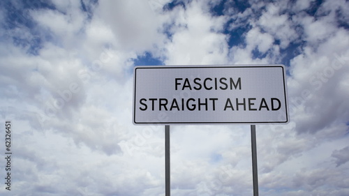 Sign Fascism Clouds Timlapse
