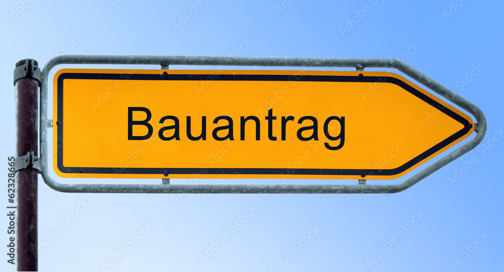 Strassenschild 6 - Bauantrag