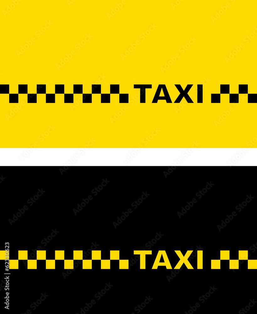 yellow and black taxi card