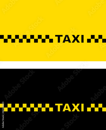 yellow and black taxi card