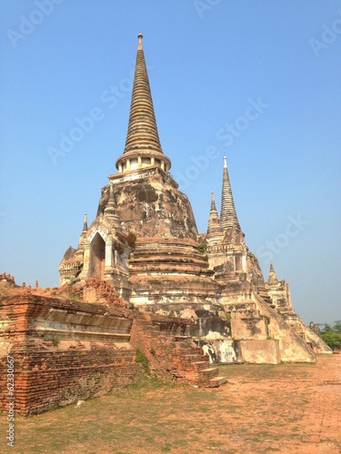 the old pagoda at ayutthaya thailand