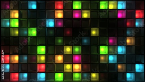 Wall of flashing lights - Discotheque loop