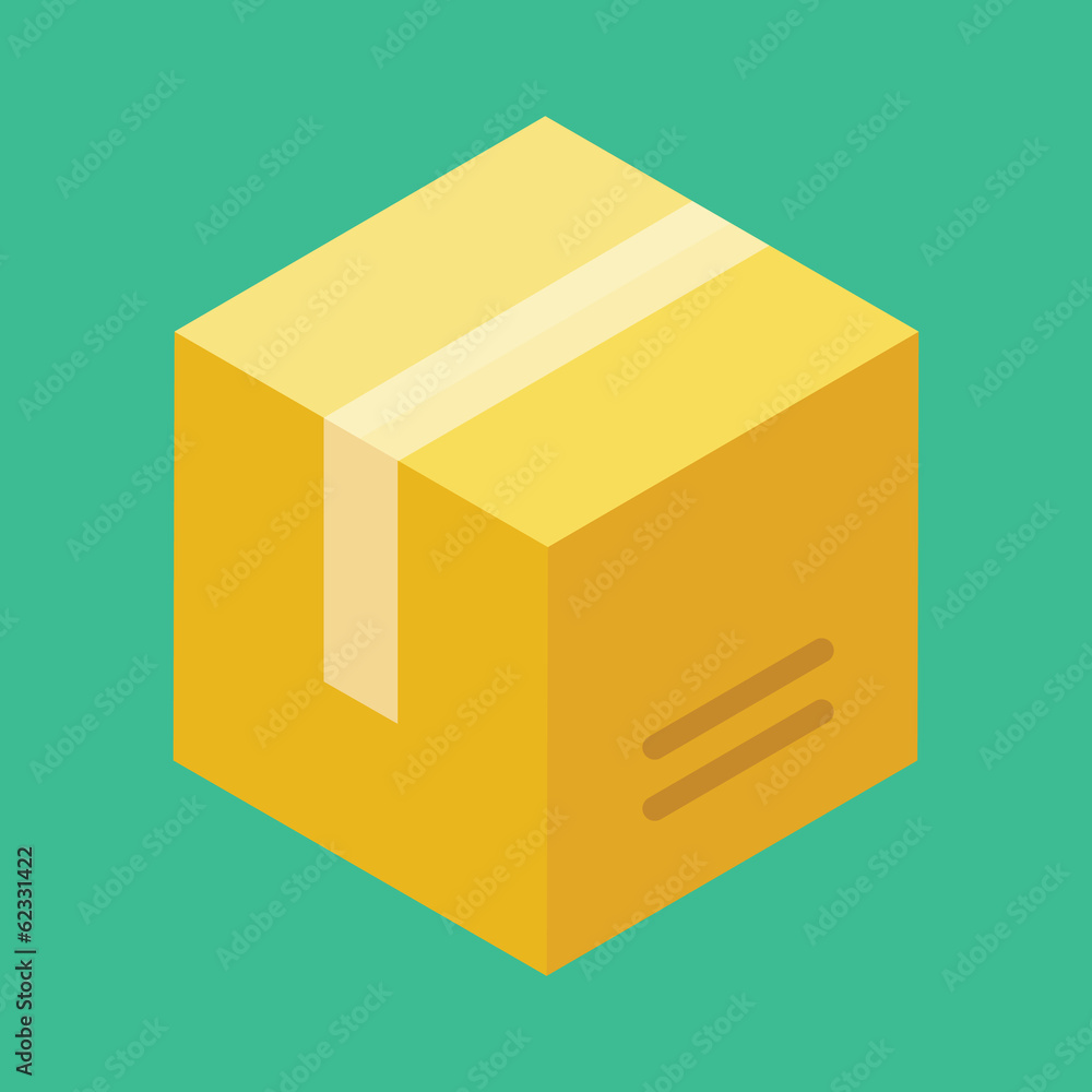 Obraz premium Vector Box Icon