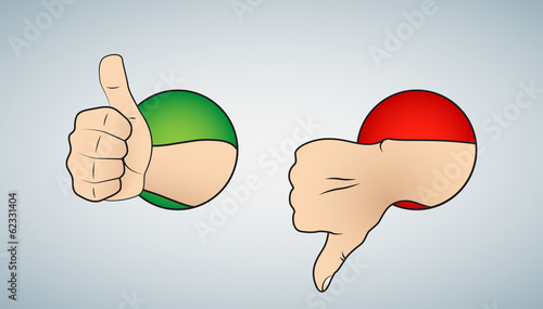 thumb up & down