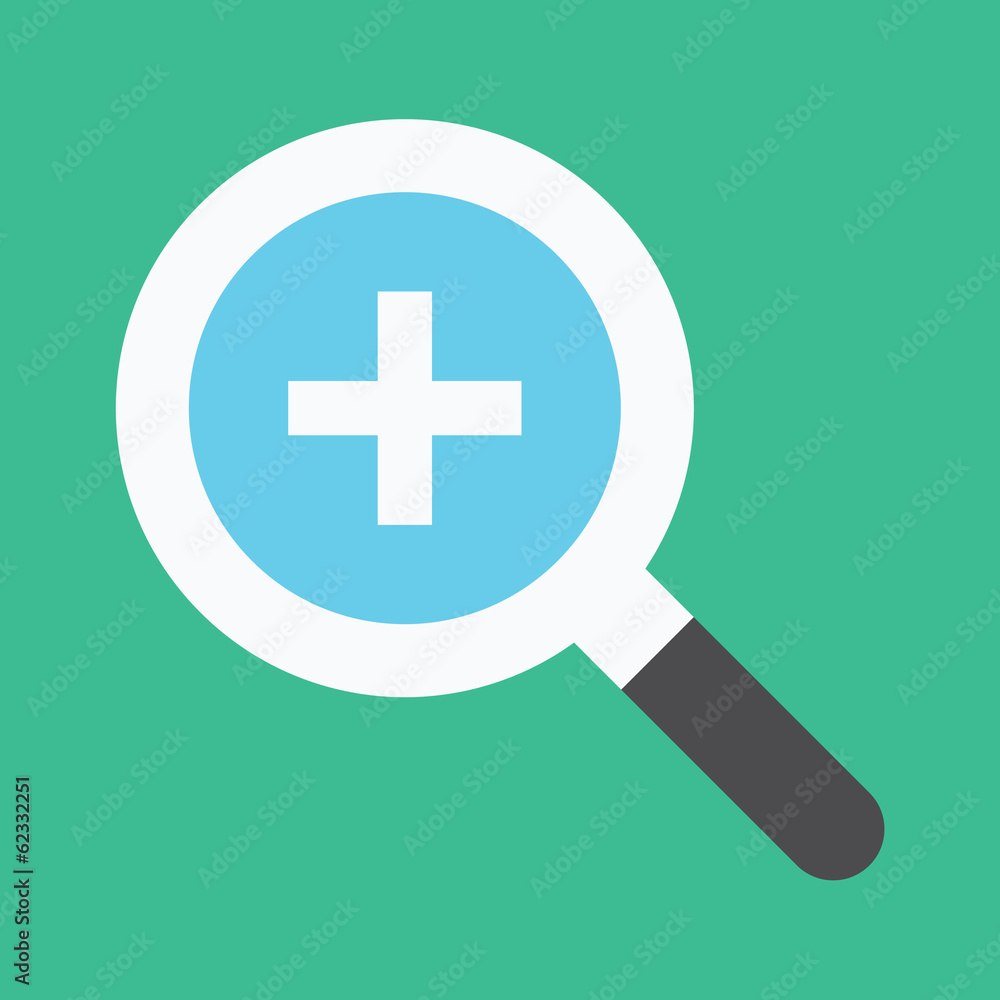 Vector Search and Plus Sign Icon Vector Search and Plus Sign Icon