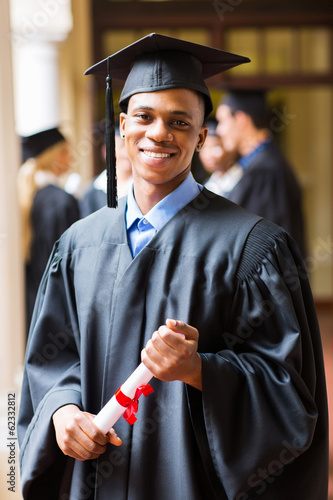 afro american male graduate photo