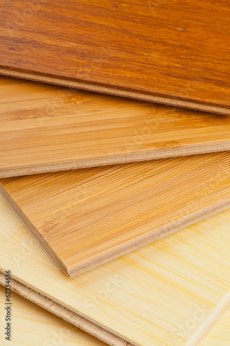 Bamboo laminate flooring close up