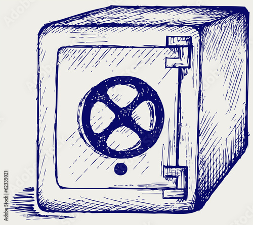 Metal safe. Doodle style