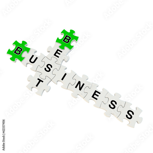 Best business 3d puzzle on white background