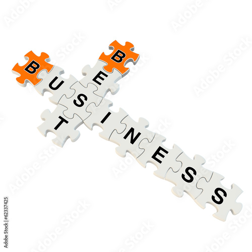Best business 3d puzzle on white background