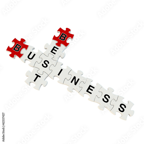 Best business 3d puzzle on white background