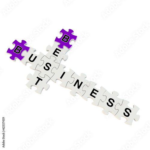 Best business 3d puzzle on white background