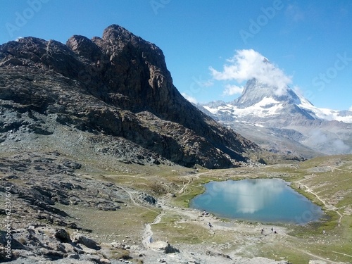 alpine landscape in summer photo