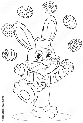Easter Bunny juggler