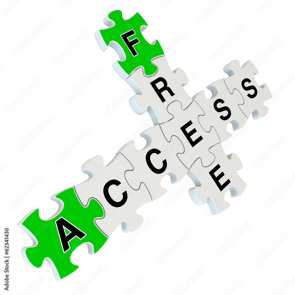 Free access 3d puzzle on white background Free access 3d puzzle on white background