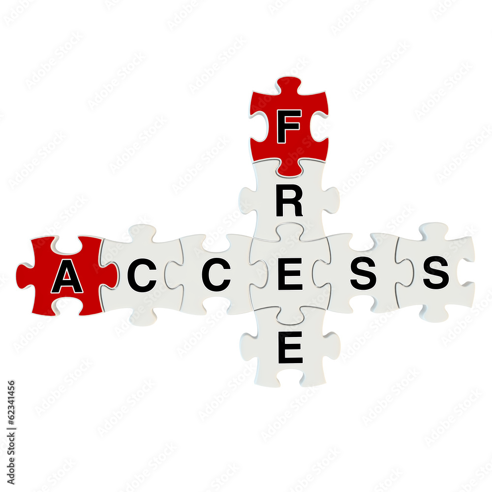 Free access 3d puzzle on white background Free access 3d puzzle on white background