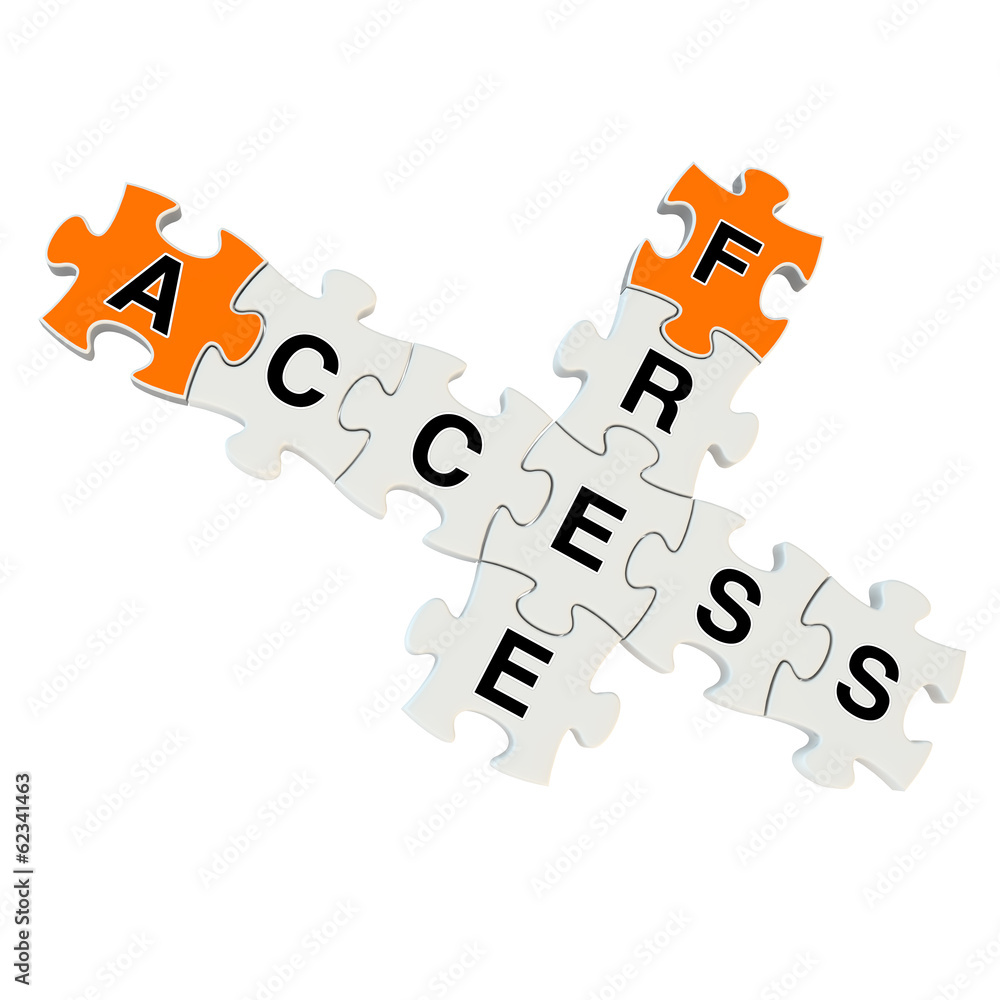 Free access 3d puzzle on white background Free access 3d puzzle on white background