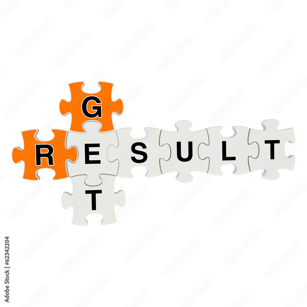 Get result 3d puzzle on white background Get result 3d puzzle on white background