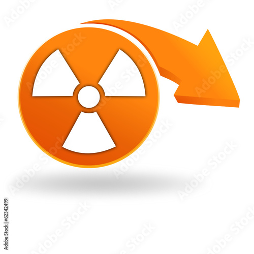 nucléaire sur bouton orange