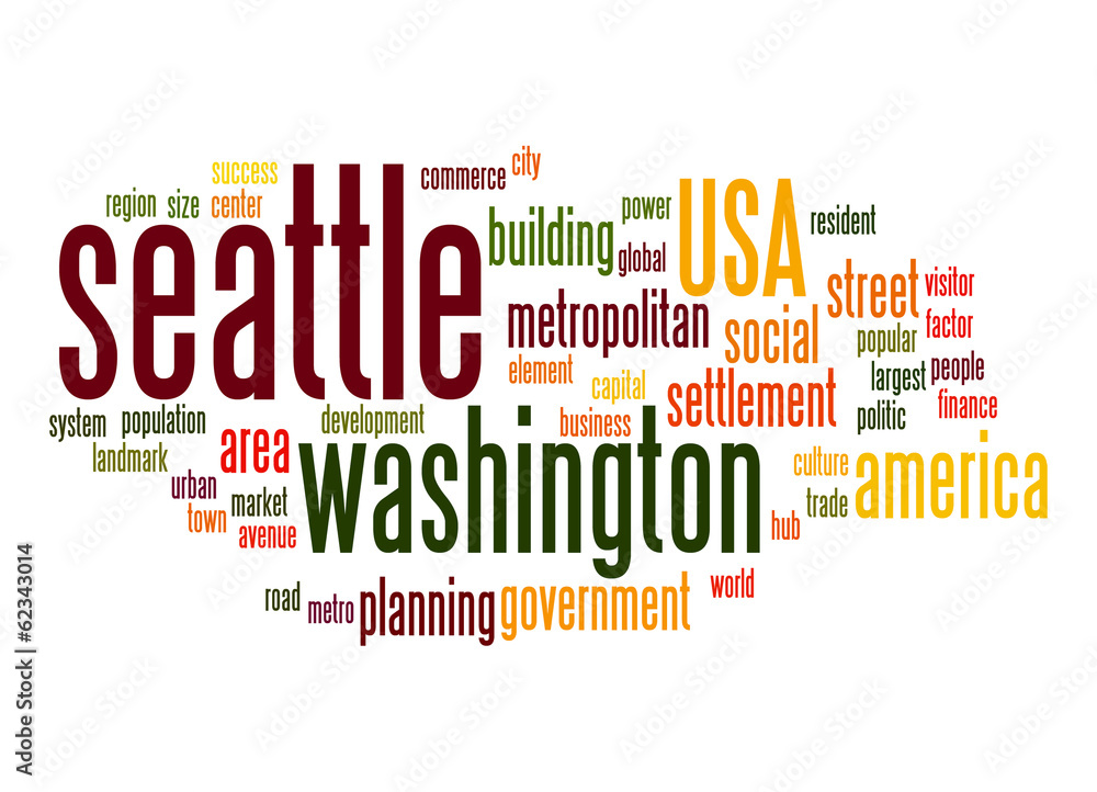 Fototapeta premium Seattle word cloud