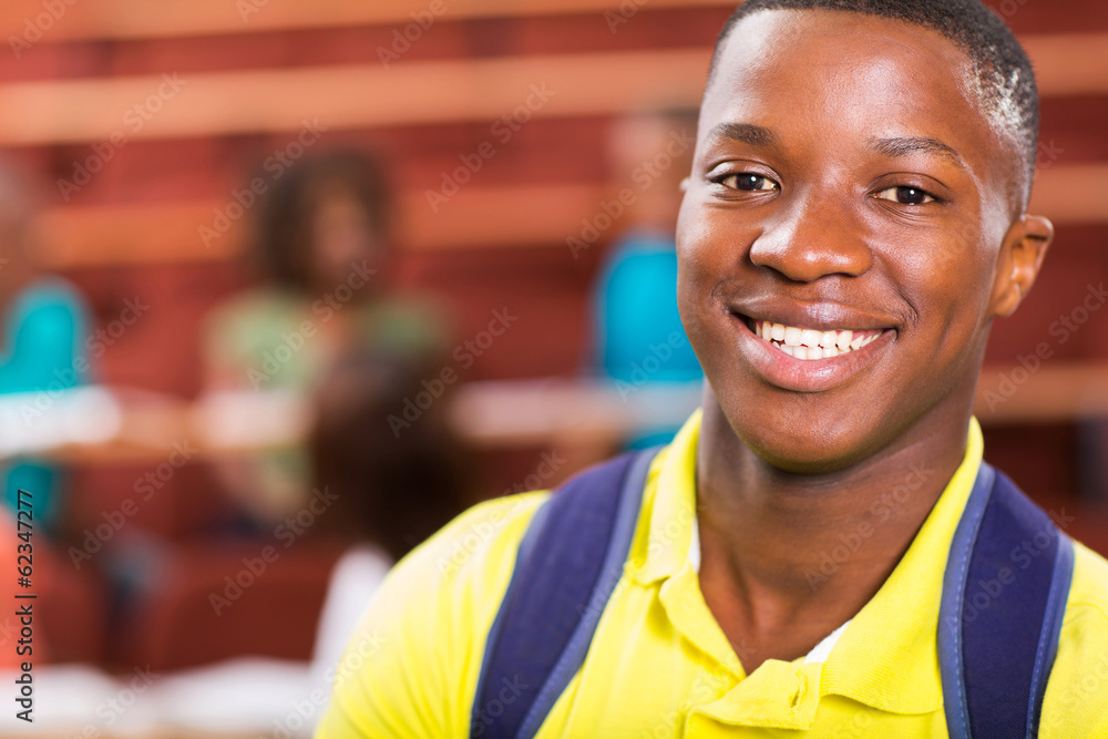 Naklejka premium male african university student