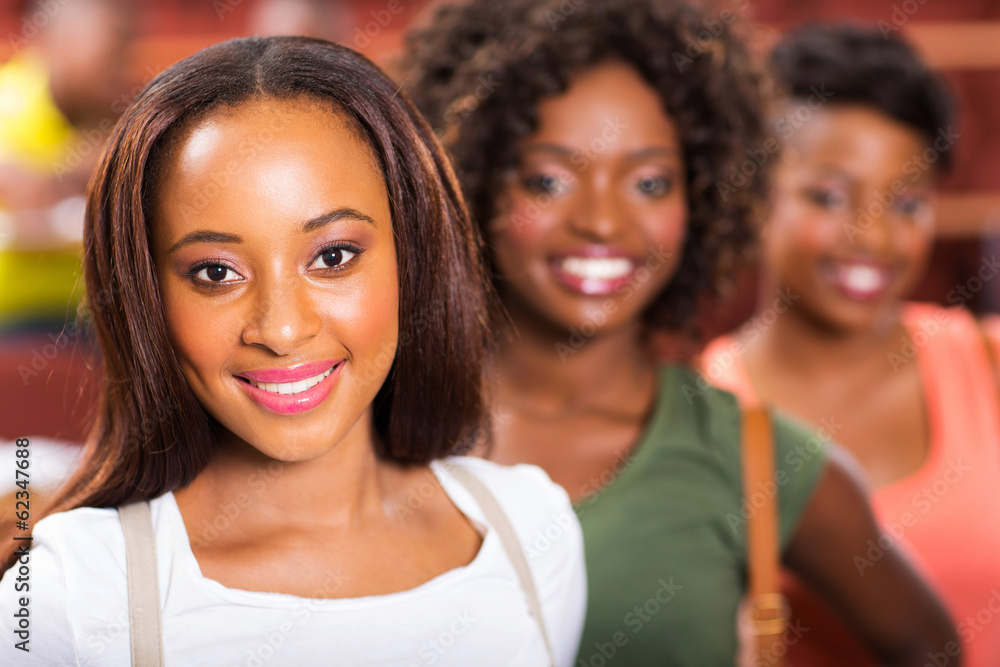 group of young african college girls