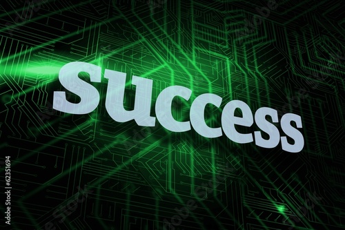 Success against green and black circuit board