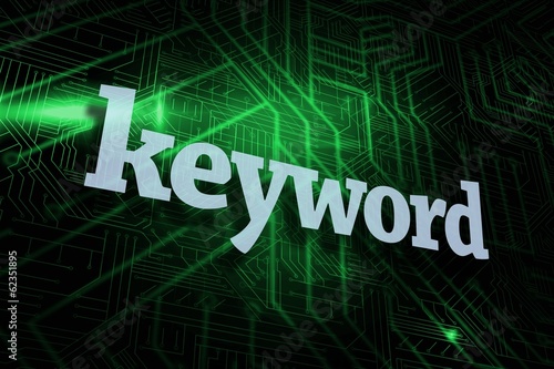 Keyword against green and black circuit board